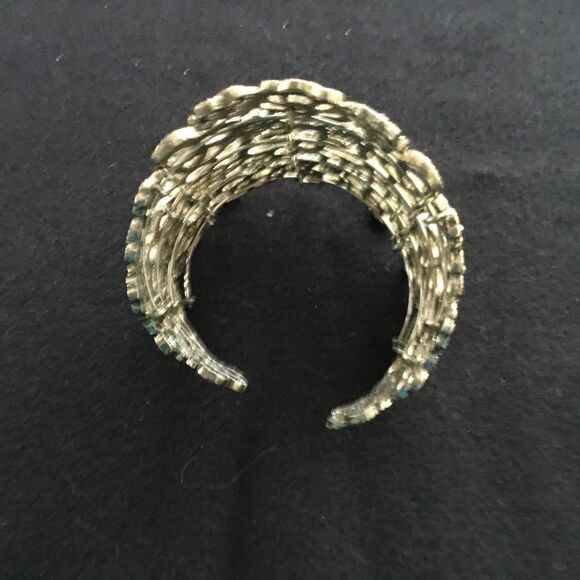 Metal lace filigree bangle bracelet.  J0022 - Picture 3 of 6
